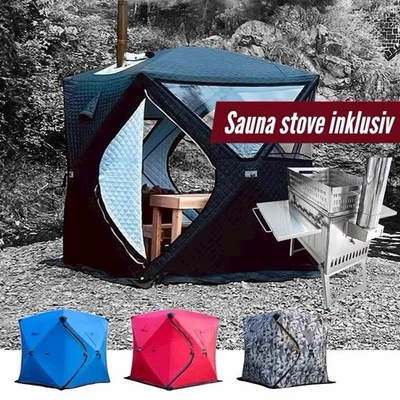 easy-to-set-up outdoor camping tent, portable sauna tent - Image 1 of 4