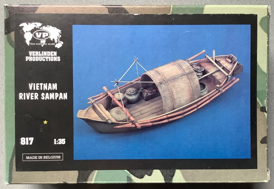 Barco chino de madera con fondo plano Verlinden 817 Vietnam River Sampan escala 1:35 Foto 1 de 1