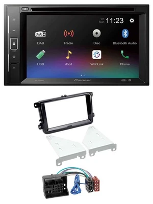 Pioneer Bluetooth MP3 USB 2DIN DAB DVD Autoradio für VW T6 2015-2019 Klavierlack - Bild 1 von 4