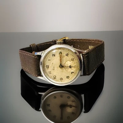 Vintage BUREN GRAND PRIX Sub 15 Jewels Military Style 30mm GWO Men’s Wristwatch - Image 1 of 4