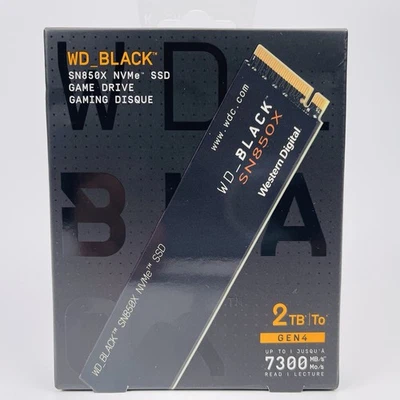 Unidades de estado sólido SSD internas para juegos WD_BLACK 2 TB SN850X NVMe-Gen4 Foto 1 de 4