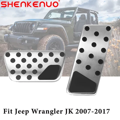 Para Jeep Wrangler JK 2007-2016 2017 Freno de pie Pedal de gasolina Cubierta Accesorios Foto 1 de 4