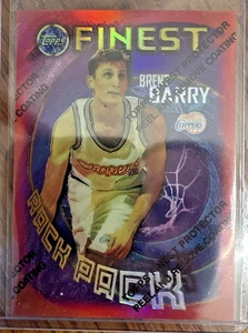 BRENT BARRY 1995-96 TOPPS FINEST RACK PACK RC ROOKIE REFRACTOR W/PEEL TOPPS - Picture 1 of 2