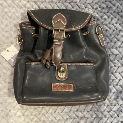 Mochila Bolso Bolso Bolso Bolso Bolso Bolso Bolso Cuero Esprit Años 90/Y2K De Colección -LEER DESCRIPCIÓN-  Foto 1 de 4