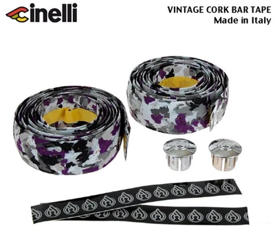 NOS VINTAGE Cinelli CORK Handlebar Tape SETTE GREY/PURPLE/WHITE - Made in Italy! - Image 1 of 4