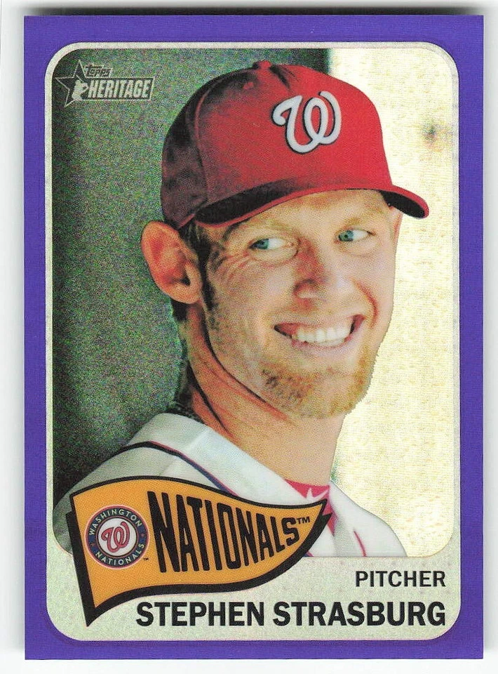 2014 Topps Heritage #THC-470 Stephen Strasburg BASEBALL Washington Nationals - Image 1 of 2