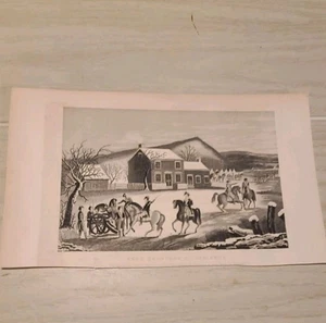 Antica rivista Graham incisa Quarters di Gen. Knox singola 9. 5"x5,25" - Foto 1 di 2