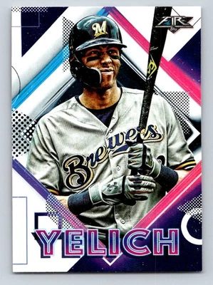 2020 Topps Fire #198 Christian Yelich Milwaukee Brewers - Image 1 of 2