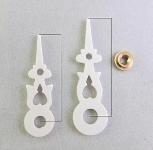 1 Satz Zeiger für Kuckuckspendel 49 / 57 mm + Unterlegscheibe. für Zifferblatt 12 cm - Bild 1 von 1