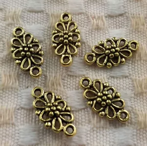 360 Pcs Antique gold plated flower connectors 16x8MM S5037 DIY Jewelry Making - Picture 1 of 2