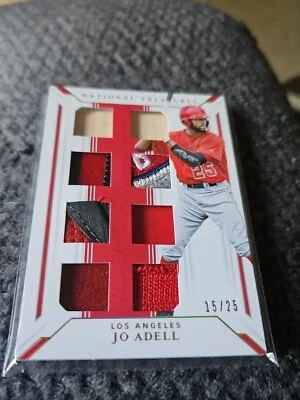2019 Panini National Treasures Baseball Jo Adell 8 Piece Relic Patch 15/25 - Image 1 of 4