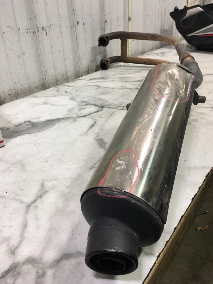 08 Suzuki GS 500 GS500 F tubo de escape silenciador - Imagem 1 de 4