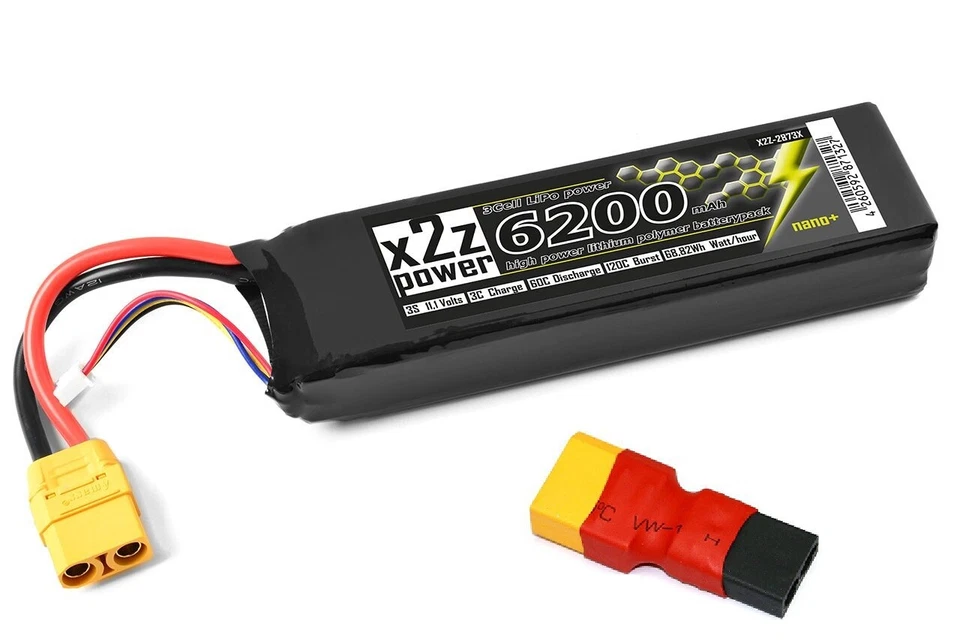 X2Z Power Racing X2Z-2873X LiPo Akku 50C 6000Mah 3S 11,1V TRX Stecker für Traxxa - Bild 1 von 1