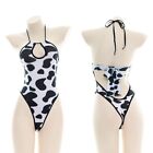 Japanese kawaii Big Cow Print Jumpsuits Bathing Suit Sexy Lingerie Cosplay