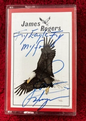 James Rogers Fly Eagle Fly signed Cassette Tape 1991 God Bless The USA Dollywood - Image 1 of 4