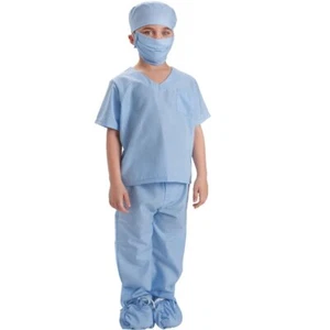 Doctor Scrubs For Kids - Pink/Blue Doctor And Nurse Costume By Dress Up America - Picture 1 of 6