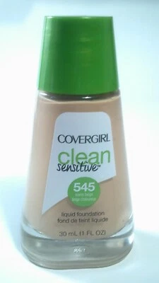 CoverGirl Clean Sensitive Skin Liquid Foundation Makeup, 545 Warm Beige, 555 Sof - Image 1 of 2