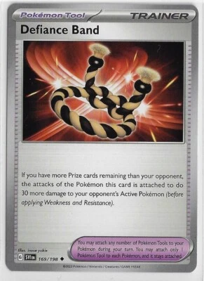 POKEMON Scarlet&Violet NM UNcommon TRAINER Purple Pokemon Tool 169 DEFIANCE BAND - Image 1 of 2