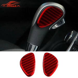 Cubierta de cabeza de perilla de cambio de marchas de fibra de carbono roja para Chevrolet Cruze 2009-2015 - Imagen 1 de 12
