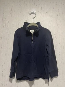 Crewcuts J Crew Quarter Zip Long Sleeve Pullover Sweater Boys XXS 2-3 Navy Blue - Picture 1 of 4