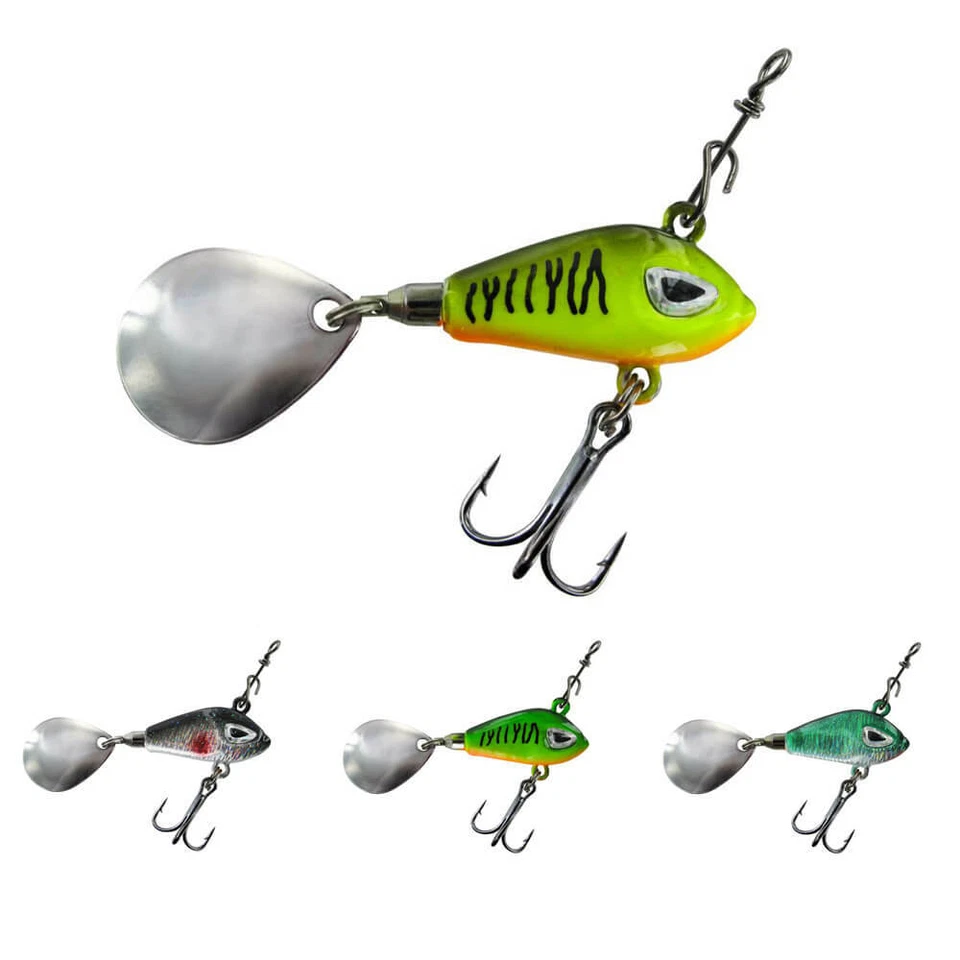 Jenzi Phantom-F Spinner Jig 3,5cm 14g Spinnfischen schwarz silber UV-aktiv - Bild 1 von 1