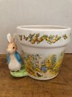 Vintage Ceramic Peter Rabbit Beatrix Potter Flower Pot 1997