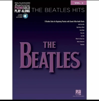 The Beatles Hits Beginning Piano Solo Play-Along Vol 2 Music Book Online Audio - Image 1 of 3