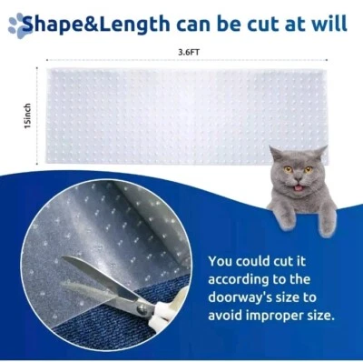 Kittysmart 3.6ft Carpet Cat Scratch Protector for Doorways Non-slip New in Box - Image 1 of 4