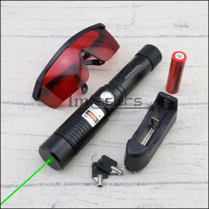 GR Laser Pointer Adjustable Focus 532nm Visible Beam Light Battery & Charger - Picture 1 of 9