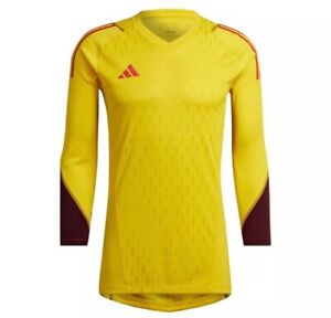 Adidas Tiro 23 Pro LS Goalkeeper Soccer Jersey Yellow Mens Medium slim HK7662 