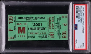 Boleto completo 1969 "2001 A Space Odyssey" 19 de enero Odessa TX Grandview Cine PSA 5 - Imagen 1 de 2