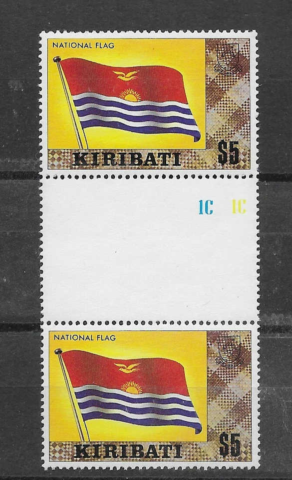 E6786 KIRIBATI GB UK COLONIES NATIONAL FLAG PAIR STAMPS  - Image 1 of 1