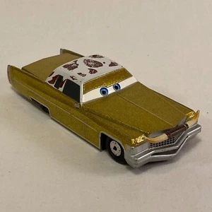 Disney Pixar Cars Tex Dinoco Metal Gold Cadillac Cow Hide Bull Horns 5" - Picture 1 of 7