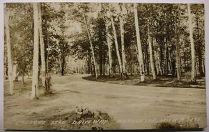 Presque Isle Drive Way Marquette Michigan Echtfoto RPPC 1940 Postkarte Munising - Bild 1 von 2