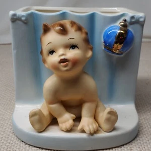 Vintage Orimco Bradley Baby Boy Planter Wall Pocket 1961 - Picture 1 of 9