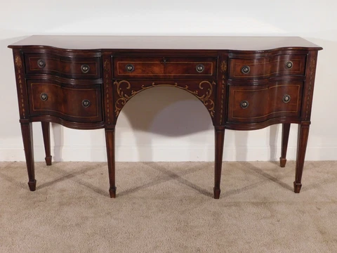 Drexel Heritage Covington Park Collection Serpentine Mahogany Sideboard Cover
