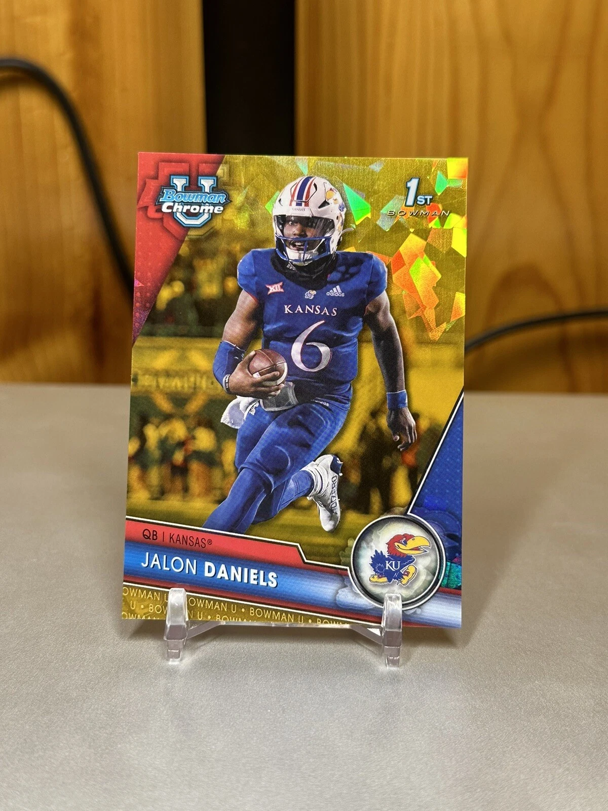 2023 Bowman University Chrome Sapphire Jalon Daniels Gold Refractor RC #/50