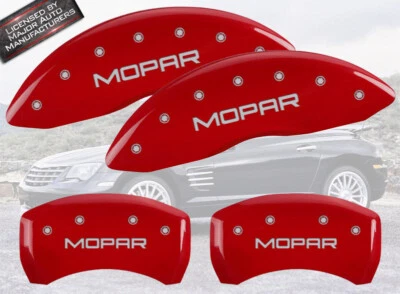 2004-2008 Chrysler Crossfire Front Rear "Mopar" Red MGP Brake Disc Caliper Cover - Image 1 of 4
