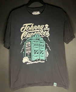 Johnny Cupcakes Mens XL Shirt Black Graphic print crew neck short sleeve double - Picture 1 of 4