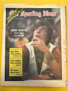 The Sporting News January 5, 1974 - Pistol Pete Maravich - Atlanta Hawks - Picture 1 of 5