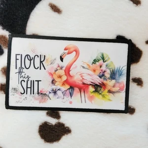 Parche Sombrero Rosa Flamenco Rectángulo Sublimación DYI Tela Pegamento Plancha para Coser - Imagen 1 de 7