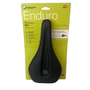 Ergon SM Enduro Bicycle Saddle Black Medium/Large Mens Synthetic Chromoly Rails - Picture 1 of 16