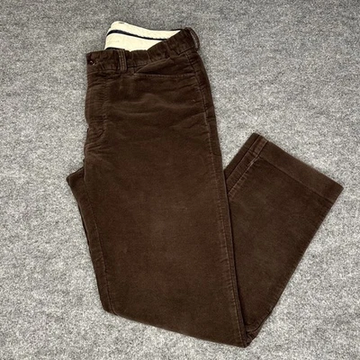 Pantalones Polo Ralph Lauren De Colección Para Hombre 36x30 Marrón Moleskin Algodón Gamuza Rectos Foto 1 de 4