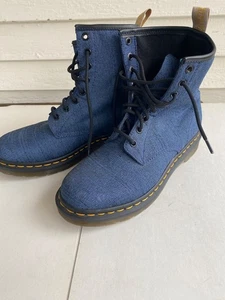 Dr. Martens Denim Vegan Castel Stiefel Größe Damen 8 UK 6 - Bild 1 von 9