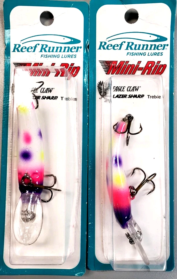 2 señuelos de pesca Reef Runner Mini-Rip Barbie 100-54 Trolling Casting 12' (paquete de 2) Foto 1 de 1