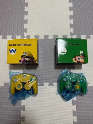 Nintendo GameCube Controller Wario and Luigi Set of 2 Unused Boxed Yellow Green - Image 1 of 4