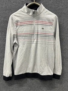 Travis Mathew Herren Gr. Medium Golfpullover Viertel 1/4 Reißverschluss grau Sweater - Bild 1 von 9