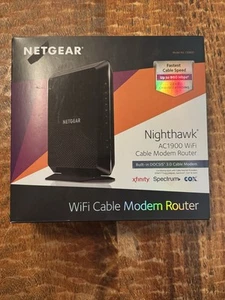 NETGEAR Nighthawk AC1900 C6900 Wi-Fi Cable Modem Router Dual Band Wireless - Picture 1 of 7
