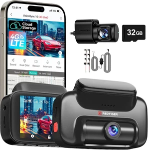 4G LTE Dash Cam Front and Rear,Remote Live Stream, 30-Day Cloud Storage, 2.5K +  - Picture 1 of 12