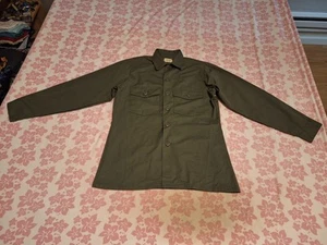 US Army Man s Utility Poly/Cotton Durable Press OG-507 Shirt Size 15 1/2X33 Used - Picture 1 of 10